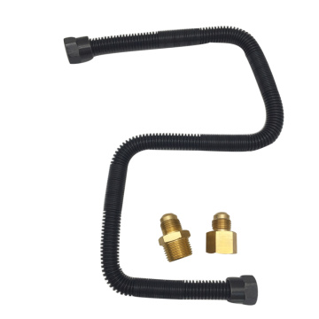Non-Whistle 304 Stainless Steel Flexible Flex Gas Line for LPG and NG Fire Pit Hose Connection Kit in 24