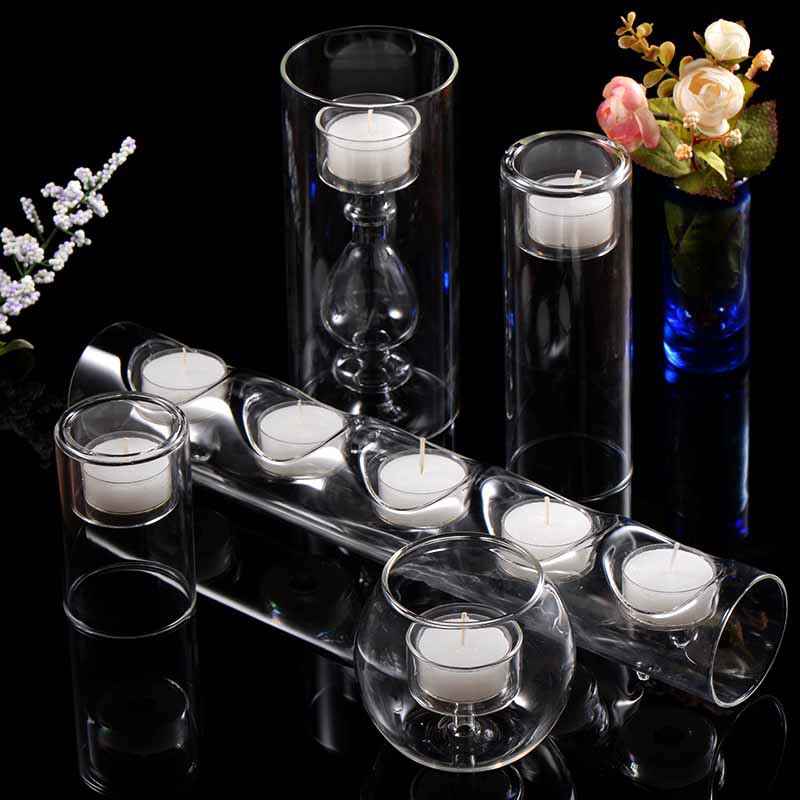 Votive Tea Light Candle Holder Clear Home Decor for Weddings Parties Aromatherapy Decorative LED Tea Light Candles