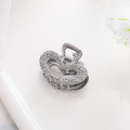 Black gun Plated Metal Heart Hair Claw For Women Hair Jewelry Decoration For Hair Headwear Hair Clip Pin Bridal Hair Accessories