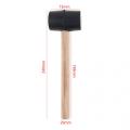 230g Non-elastic Rubber Hammer Tile Hammer with Round Head and Wooden Handle for DIY Hand Tool