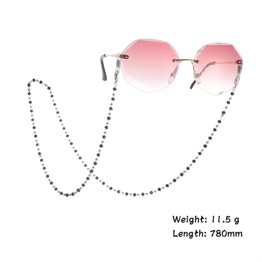 Teamer Beaded Chain for Face Mask Lanyard Women Stone Crystal Glasses Chain Neck Cord Holder Reading Eyeglasses Accessories