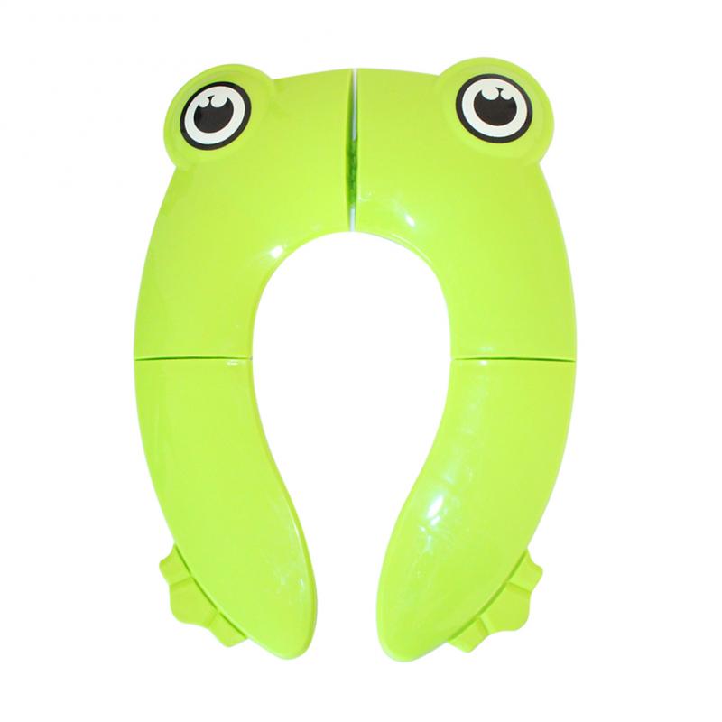 1pc Folding Large Green Frog Non-slip Silicone Cushion Portable Reusable Toilet Cover Toilet Seat Toilet Toilet Seat