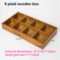 8 plaid wooden box