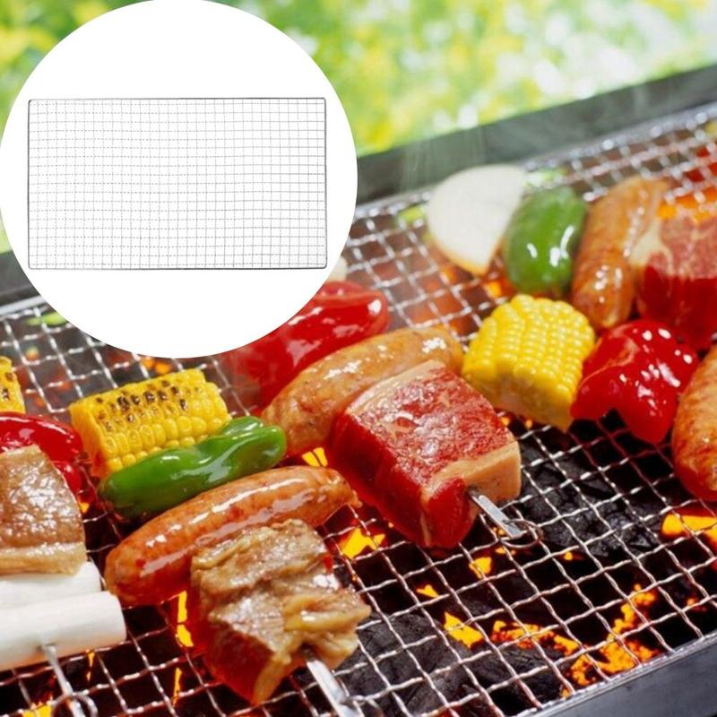 Multifunction Iron Non-Stick Barbecue Rack Baking Wire Gril Grill Accessories Rack BBQ Mesh Outdoor BBQ Cooling Tools I8R6