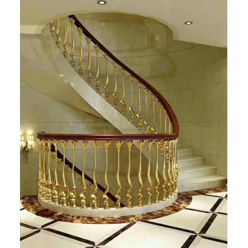 24 K Gold Surface Finish Stair Fence Pipe Handrail Stair Coupling Pole Parts Balusture Armrest Accessories Column Post