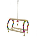 Parrots Toys Bird Swing Exercise Climbing Hanging Colorful Beads Ladder Bridge Wooden Pet Parrot Macaw Hammock Birds Supplies