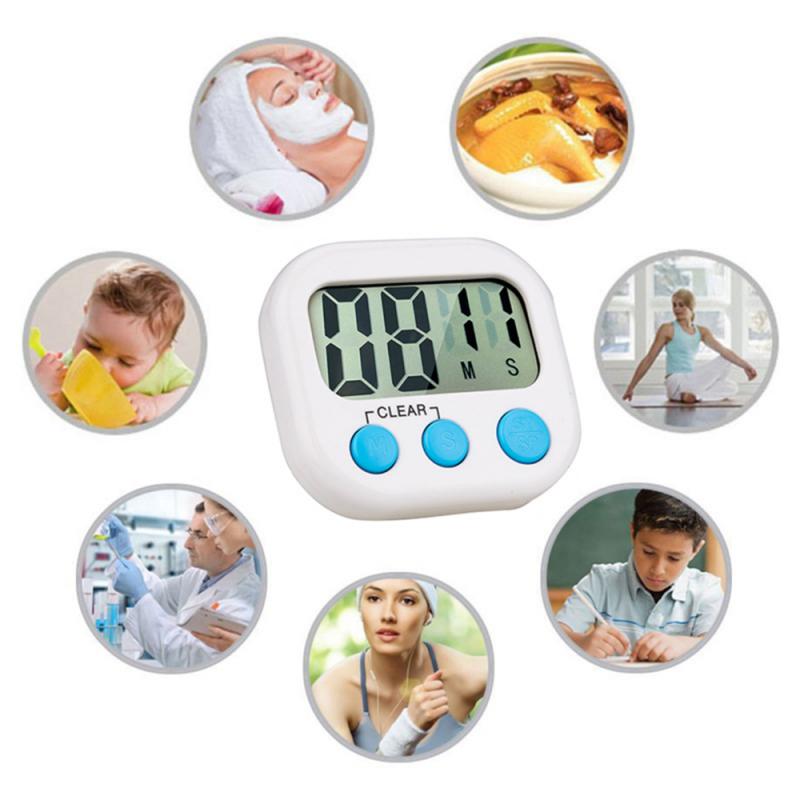 Mini Digital Display Kitchen Timer Food Cooking Timer Baking Alarm Clock Sports Sleep Stopwatch Clock Time Reminder Kitchen Tool