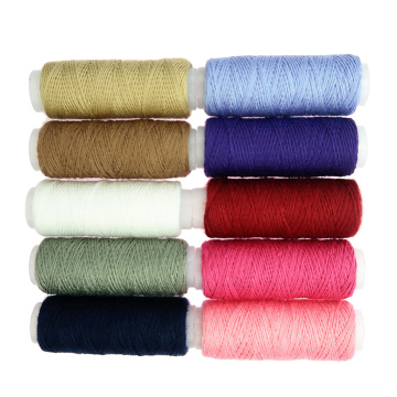 10pcs Sewing Line Polyester Quilting Yarn for Handbags Wallets Luggage Tents Backpacks 203 Polyester Jeans Threads Spool