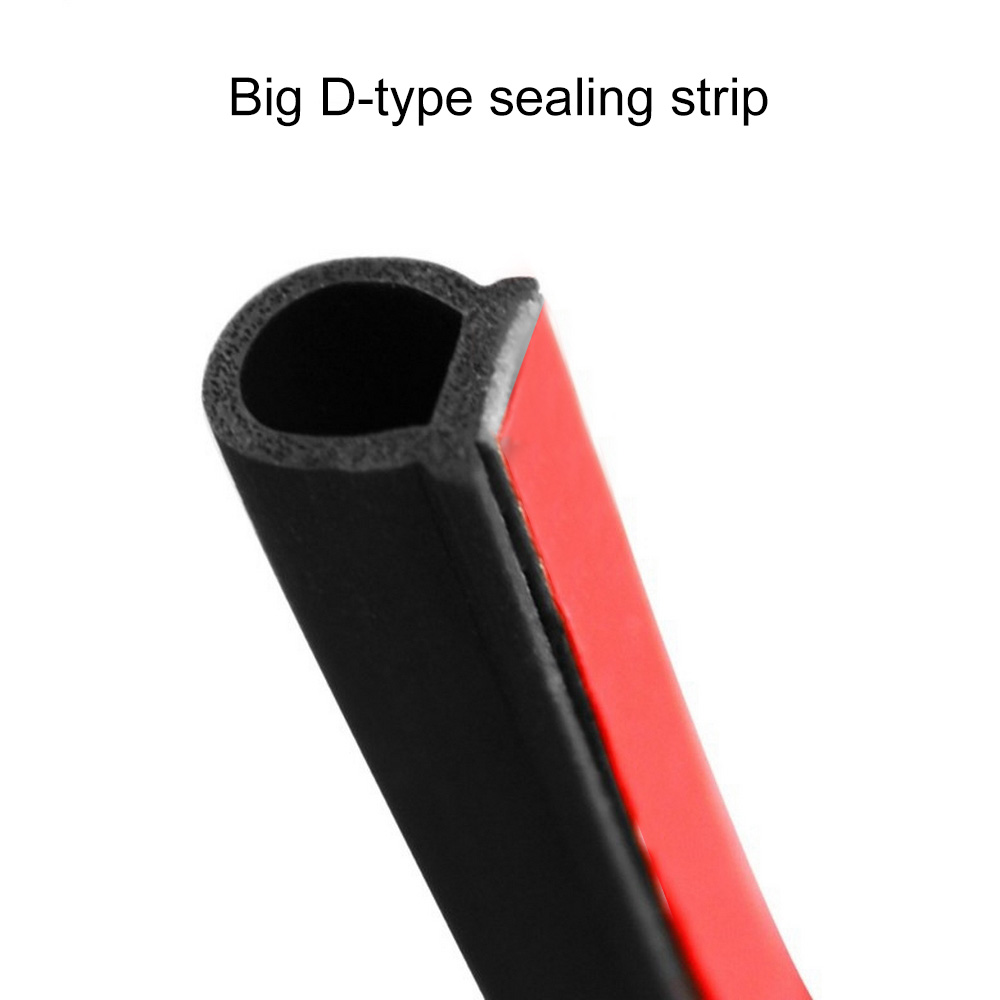 2-8m Big D type car door seal - self-adhesive rubber sealing tape dust-proof noise reduction soundproof tape 8 #