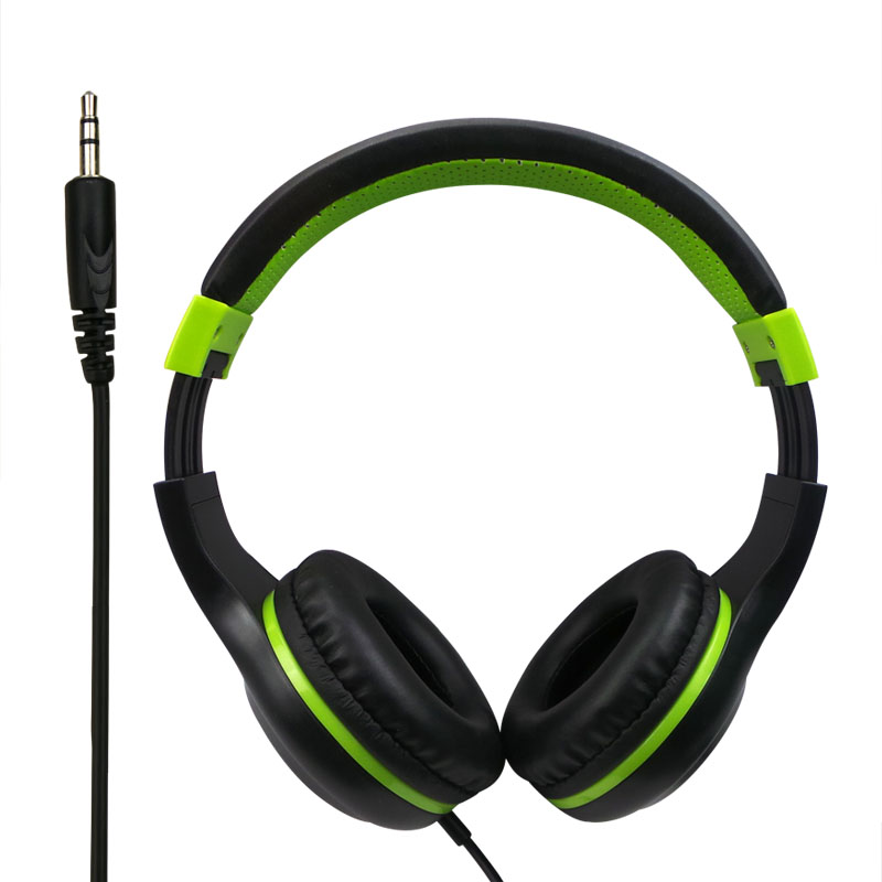 Foldable  green headphone