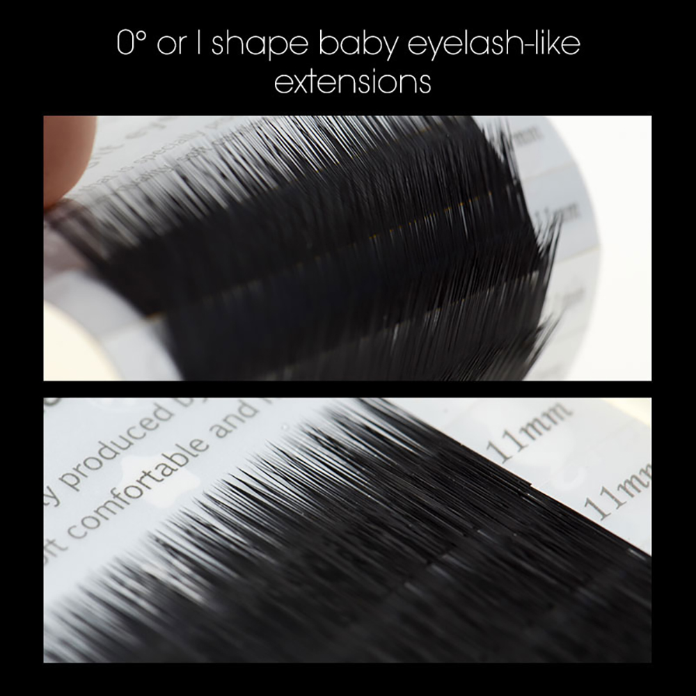 NAGARAKU New I Shape Baby Straight Eyelash Extensions Makeup Tools Individual Premium Faux Mink False Eyelash Male Lashes
