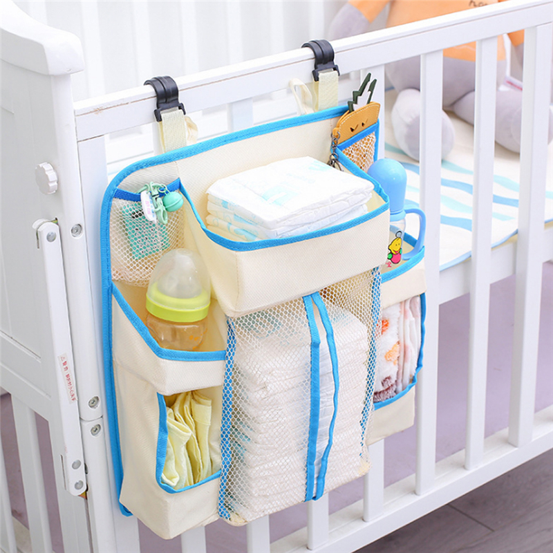 Large Capacity Baby Bed Hanging Storage Bag Waterproof Toy Diapers Pocket Bedside Organizer Infant Crib Bedding Set