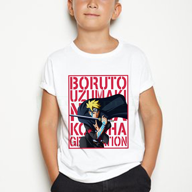 Uzumaki Sasuke Kakashi Gaara Kids Naruto T-shirt Children Uchiha Itachi Anime Clothes Girls & Boys Cartoon Funny T Shirt