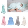 Baby Poncho Bath Towel Velvet Fleece Hood Infant Towels Blanket Newborn Baby Hooded Towel