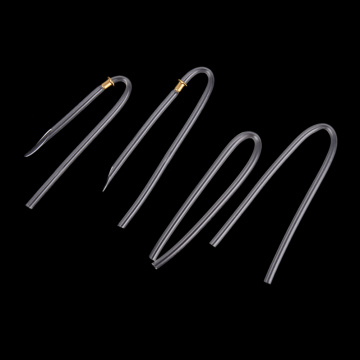 New Arrival 1pcs U Shape Transparent PVC BTE Hearing Aids Clear Earmolds Tubes Bent Tubing With Lock Preformed