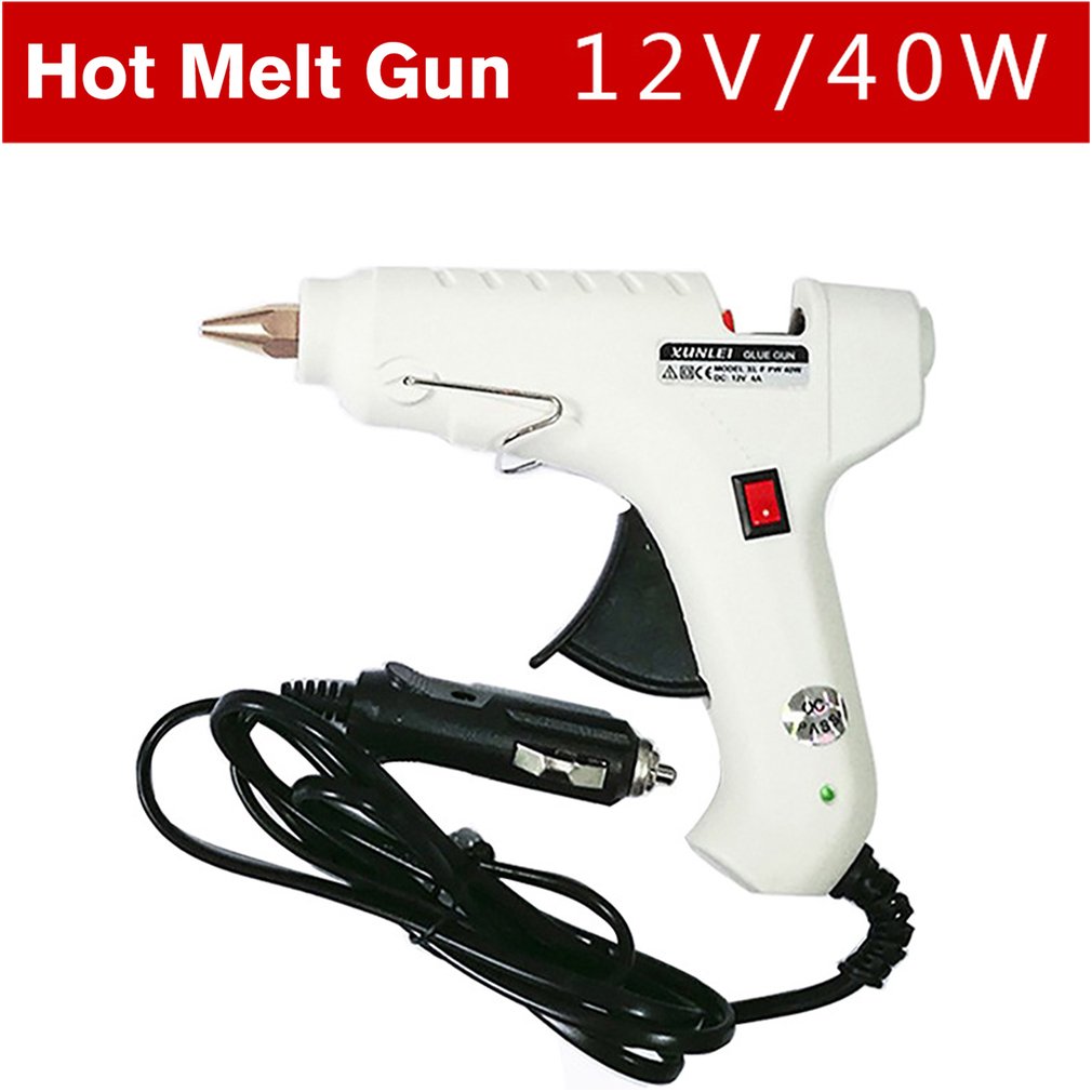 12V/40W Heating Hot Melt Glue Gun Car charger Sticks Trigger Guns Thermo Electric Heat Temperature Pneumatic dent repair Tools