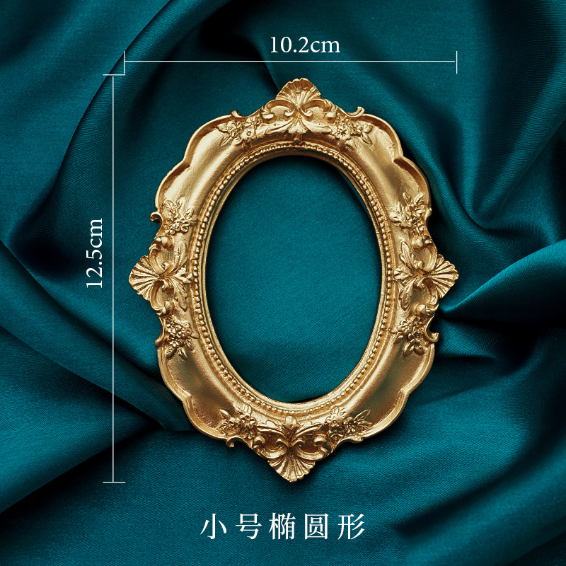 Golden Retro Photo Frame Nail Art Jewelry Decoration Home Decoration Photography Background Shooting Photo Props