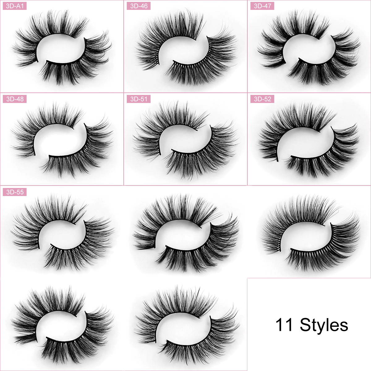 SEXYSHEEP 5Pairs 3D Mink Lashes False Eyelashes Natural/Thick Long Eye Lashes Wispy Makeup Beauty Extension Tools
