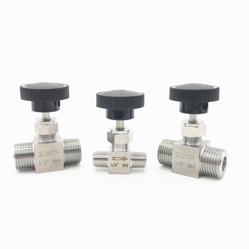 Adjustable Needle valve 1/8" 1/4" 3/8" 1/2" male thread stainless steel 304 Flow Control crane Straight needle valve