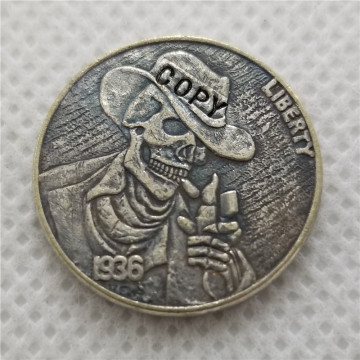 Hobo Nickel Coin_Type #43_1936-D BUFFALO NICKEL COIN COPY FREE SHIPPING