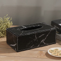 Ever Perfect Modern Marble Rectangle Faux Leather Tissue Box Napkin Toilet Paper Holder Case Dispenser Home Decoration