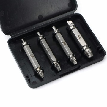 4Pcs/Set Carpentry Damaged Screw Extractor Drill Guide Easy Out Remove Broken Bolt Stud Disassemble Screws Tack Tool Set