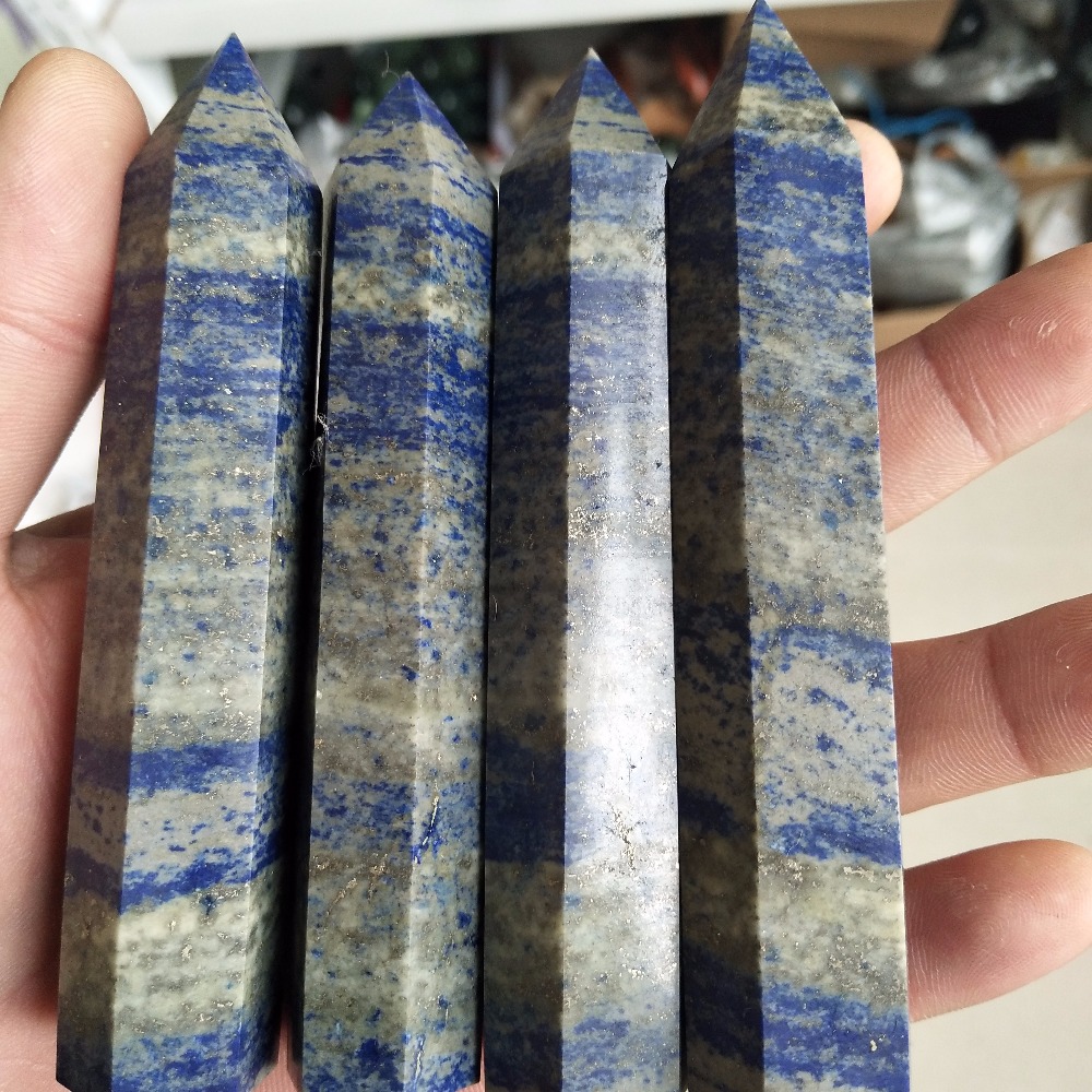 100/120mm natural lapis lazuli wand point Chakra stones and healing crystals obelisk