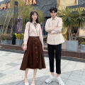 Autumn fine shirt fashion corduroy jacket man couples clothes