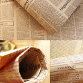 1pcs Vintage Newspaper Gift Wrapping Paper Artware Package Paper DIY Book Cover Kraft Paper Wrap Packing Accessories 52x75cm
