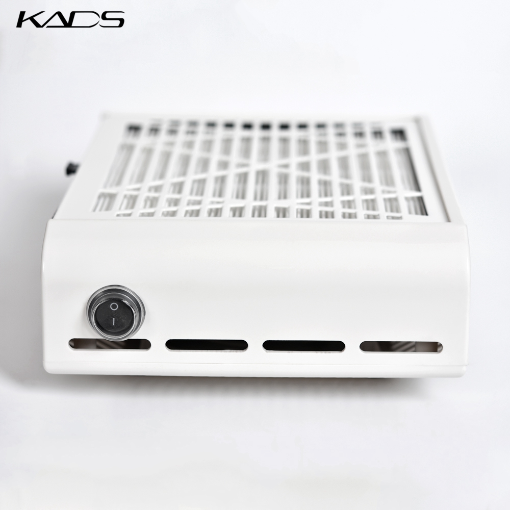 KADS White Nail Dust Collector Pull-out Filter Manicure Suction Collector Machine Acrylic UV Gel Tip Dust Vacuum Cleaner