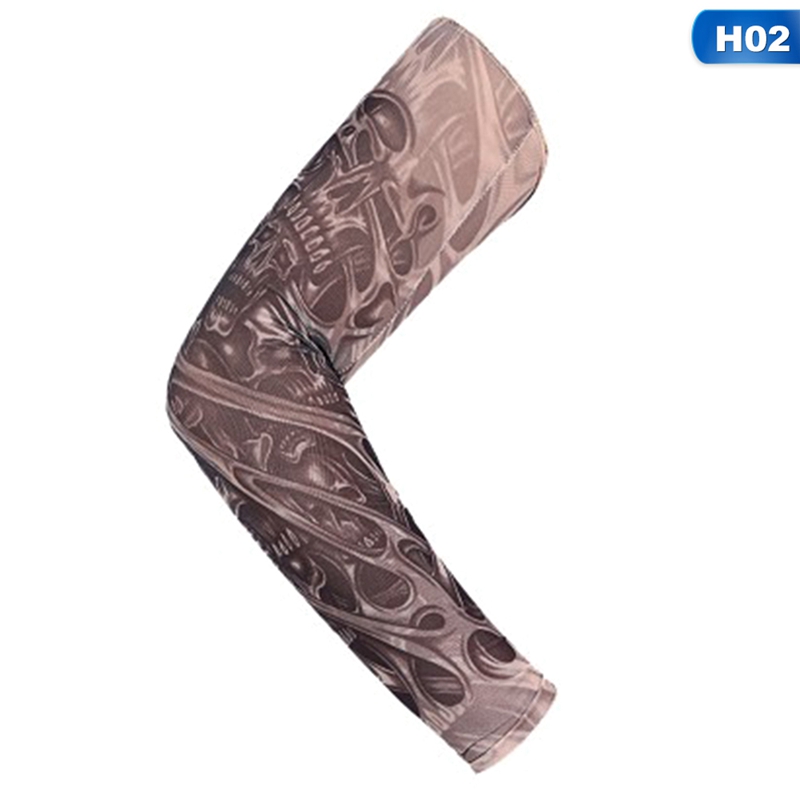 1 pc Arm Sleeve Sun Protection Breathable Tattoo Cuff Quick-dry Running Cycling Arm Warmers Bicycle Golf Sports Oversleeves