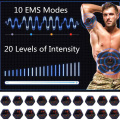 EMS Abs Stimulator Abdominal Muscle Trainer Ab Stimulator For Men Women Home Workout Fitness With 10 Modes 20 Level USB Recharge