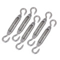 5Pcs Adjustable Silver European Style 304 Stainless Steel M4 Turnbuckle