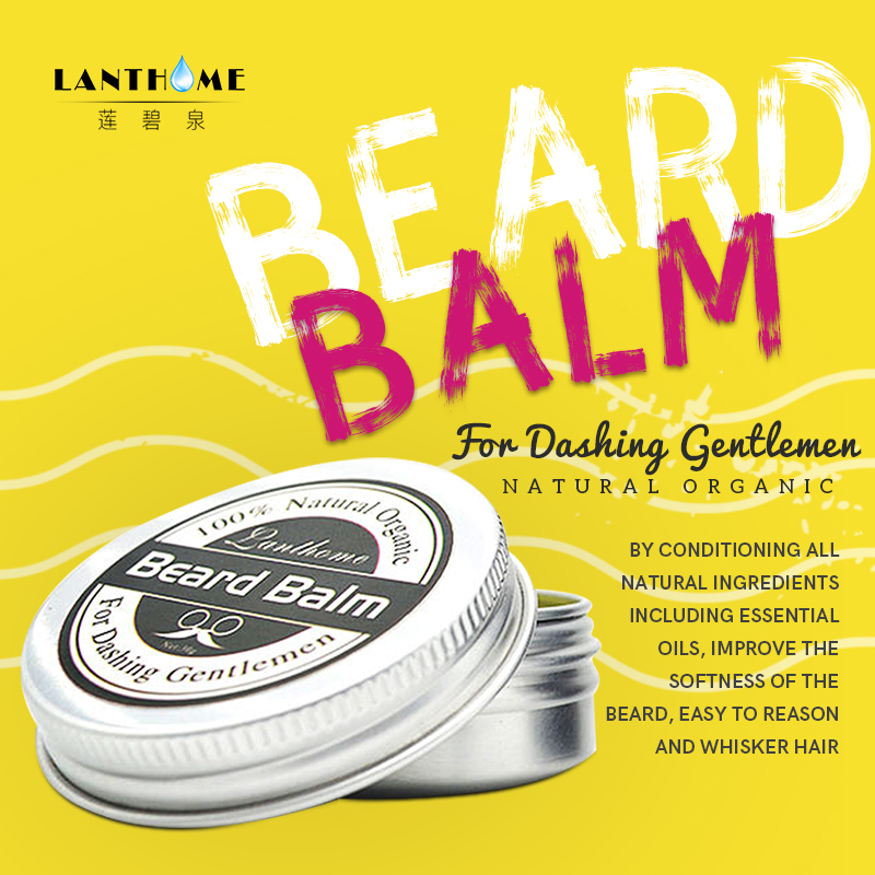 New Natural Beard Oil Balm Moustache Wax for styling Beeswax moisturizing smoothing gentlemen beard care
