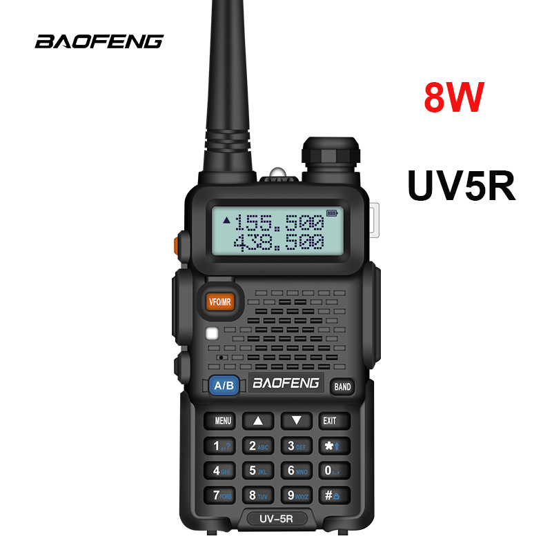 Baofeng UV5R Walkie Talkie 8W Amateur Radio Portable 8W UV-5R VHF/UHF Radio Dual Band Two Way Radio Original Brand Hunting Ham