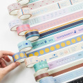 3Roll/set Work Life Plan Records Masking Tape DIY Decorative Adhesive Tape For Diary Scrapbooking Stickers Kawaii Stationery