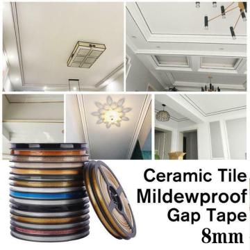 Tile Gap Tape Waterproof Mildew-proof Seam Decorative Baseboard Wall Stickers Room Floor Skirting Line(glue) Ceiling O5H8