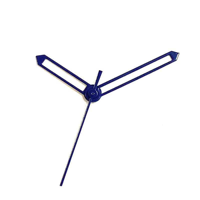 blue hollow watch hands 