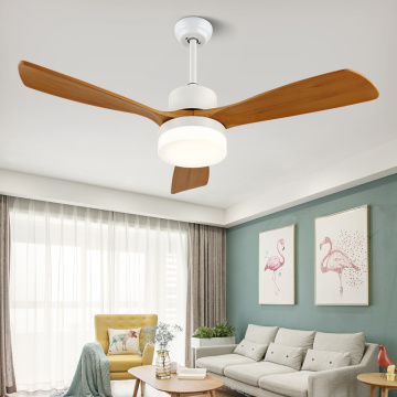 LED Ceiling Fans For Living Room 220V Wooden Ceiling Fans With Lights 42 Inch Blades Cooling Fans Remote Dimming Fan Lamp