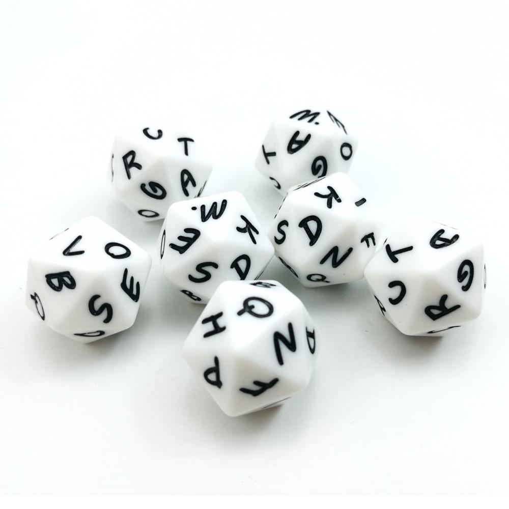 Creative English Letter D20 Dice 20 Capital 1