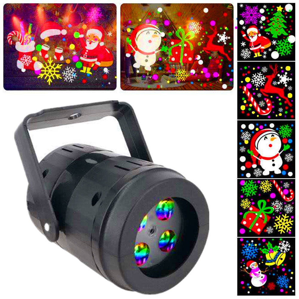 Christmas 12 Pattern Automatic Rotating LED Projector Lights Waterproof Indoor Christmas Spotlight Night Lights Landscape Lamps