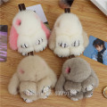 Mink fur bunny fur pendant bag jewelry key chain plush pendant trumpet cute cute rabbit children animal cartoon doll