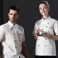 Chef Work Wear Uniform Chef Short Sleeve Double Breasted Jacket Restaurant Hotel Cook Clothes Uniform