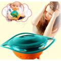 ORGANBOO 1PC Creative Dinnerware Design 360 Rotational Inverted Plate Kid Toys Dishes Child Tableware Non Spill Food Plate