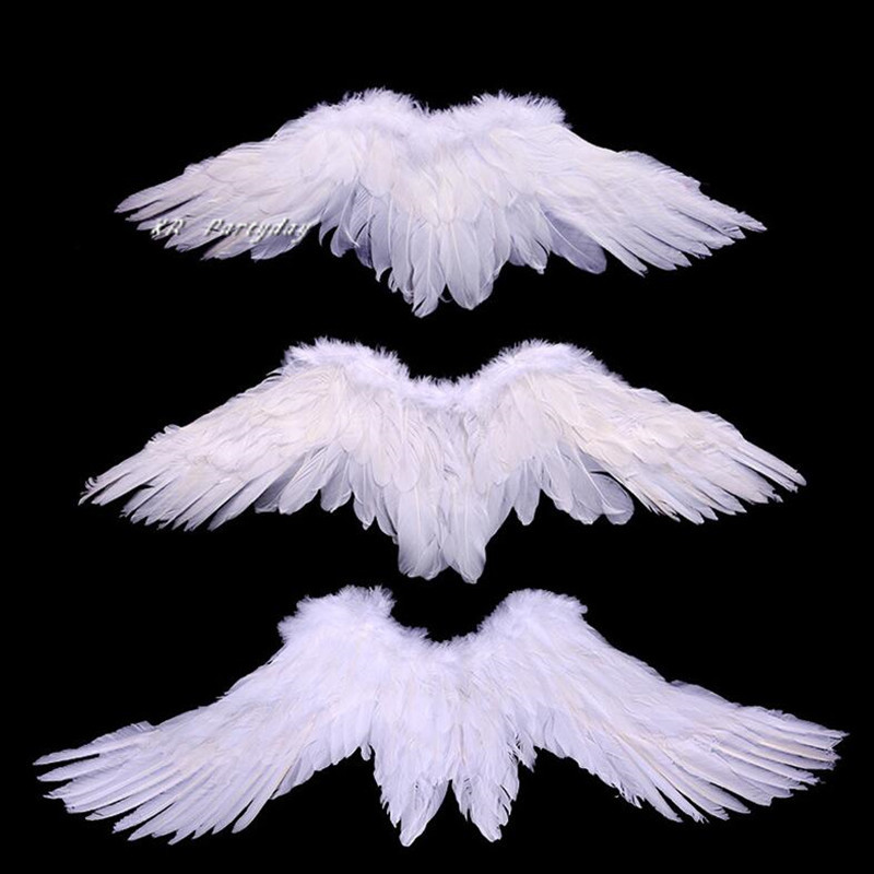 Kids Child Adult Black White Feather Angel Wing Cosplay Show Costume Prop Wedding Birthday Party Halloween Christmas Xmas Gift