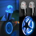 1 Pair Bicycle LED WheelLight Cycling Neon LED Wheel Spoke Valve Cap Alarm Lights Car Styling