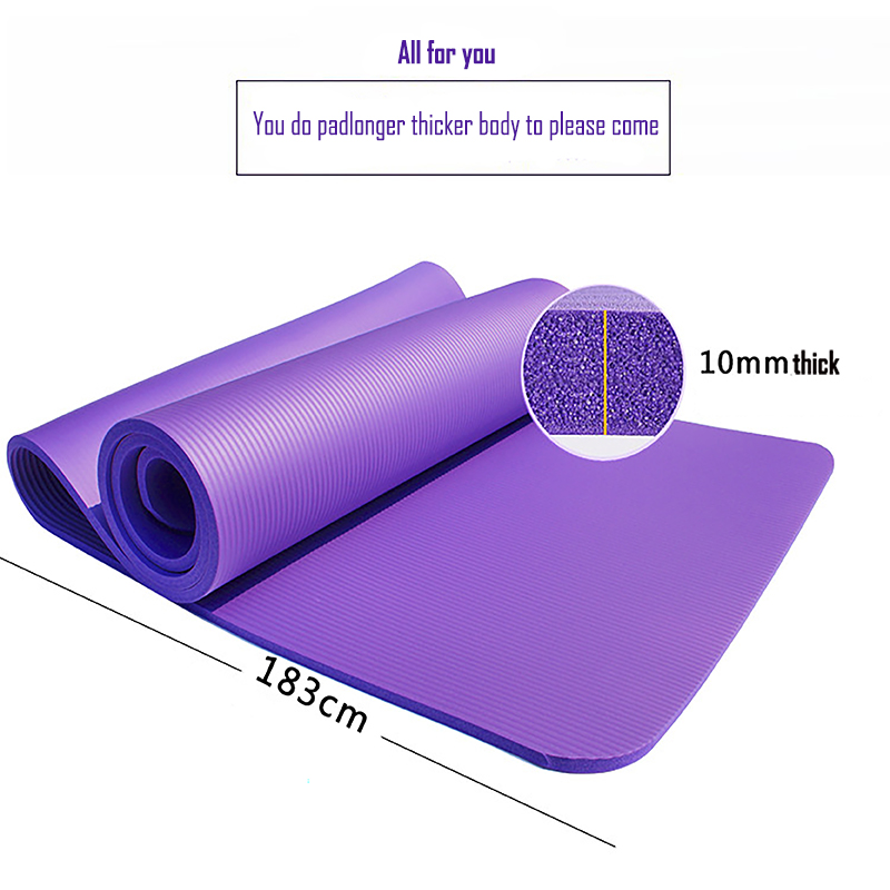 1830*610*10mm NBR Yoga Mat Carpets Towel Mattress Exercise Pad Balance Accupressure Massage Fitness Play Mats Bag Yoga Gym Home