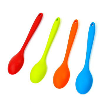 4Color 210mm Universal Flexible Heat Resistant Silicone Spoon Scraper Spatula Ice Cream Cake for Shovel Kitchen Tool Utensil