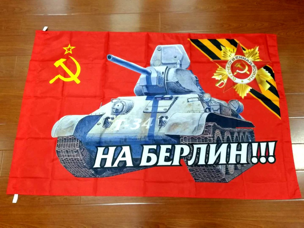 Xiangying 90x135cm USSR Thanks to Grandfather for Victory ww2 wwii Stalin Flag