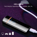 Cool Double Sided Arc Cigarette Electric Lighter Heating Wire USB Rechargeable Fingerprint Sensor Portable Windproof Lighters